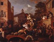 William Hogarth chairing the member oil on canvas
